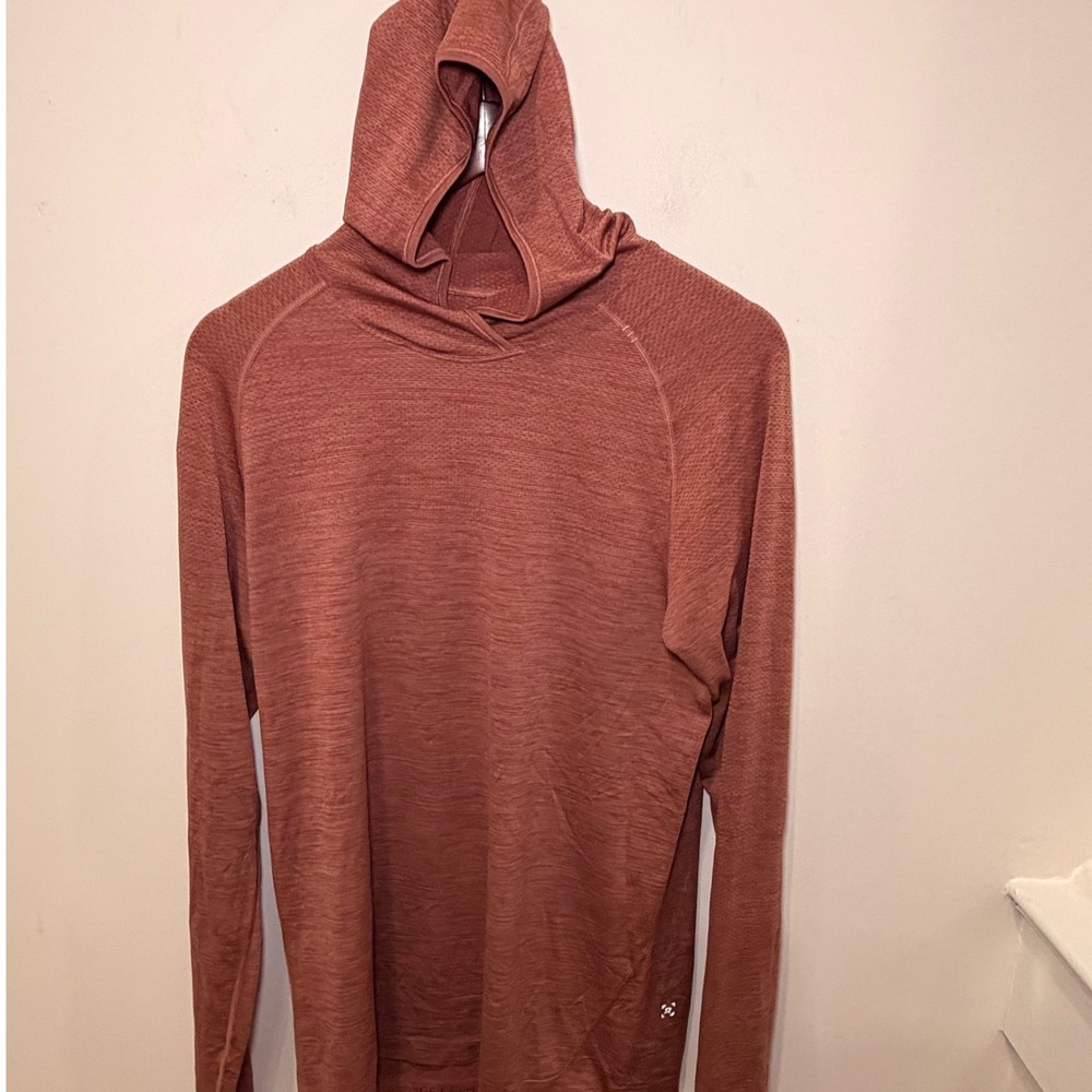 Lululemon Metal Vent Tech Hoodie 2.0 Mens Heathered Rust Orange Training Top